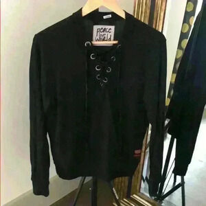 Black Sweater Peace Love world